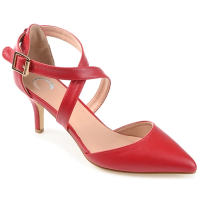 Journee Collection Riva Crossover Pump In Red