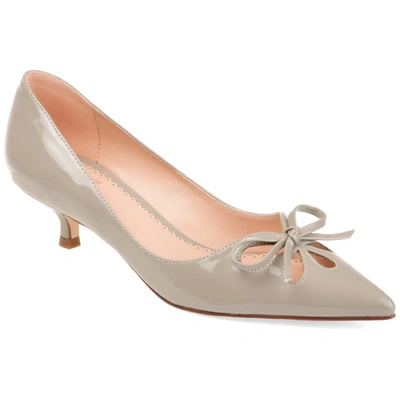 Journee Collection Collection Women's Lutana Kitten Heel In Grey