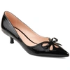 Journee Collection Women's Lutana Wide Width Pointed Toe Kitten Heel Pumps In Black