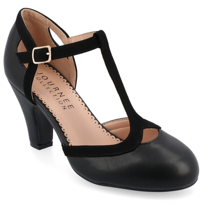 Journee Collection Collection Women's Olina Narrow Width Pump In Black