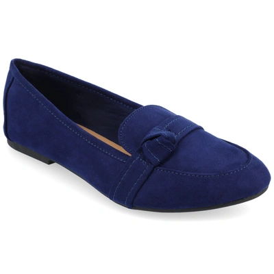 Journee Collection Collection Women's Wide Width Marci Flat In Blue