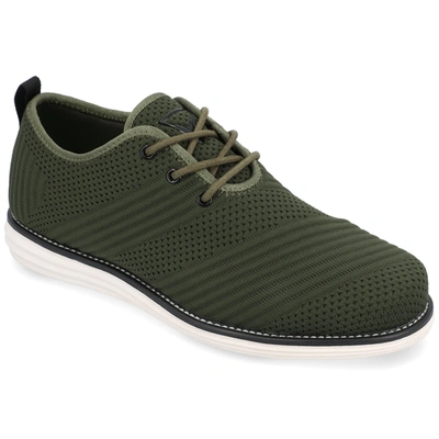 Vance Co. Men's Novak Wide Width Tru Comfort Foam Knit Lace-up Round Toe Dress Shoes In Green