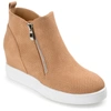 Journee Collection Journee Pennelope Wedge Heel Sneaker In Multi