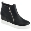 Journee Collection Journee Pennelope Wedge Heel Sneaker In Black