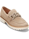 COLE HAAN GENEVA WOMENS SUEDE SLIP-ON LOAFERS