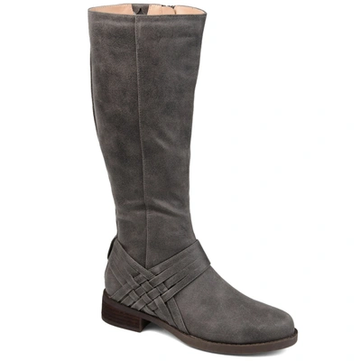Journee Collection Collection Women's Wide Calf Meg Boot In Grey