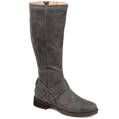 Journee Collection Collection Women's Extra Wide Calf Meg Boot In Gray