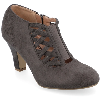 Journee Collection Collection Women's Piper Bootie In Grey