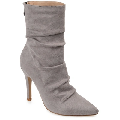 Journee Collection Collection Women's Wide Width Markie Bootie In Grey