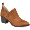 Journee Collection Journee Sophie Braided Strap Bootie In Brown