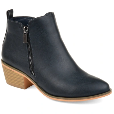 Journee Collection Women's Rebel Block Heel Bootie In Blue