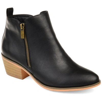 Journee Collection Women's Rebel Block Heel Bootie In Black