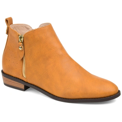 Journee Collection Journee Ellis Round Toe Bootie In Mustard