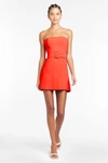 Amanda Uprichard X Revolve Fae Romper In Crimson
