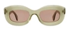 GARRETT LEIGHT DOLORES 2139-48-SGL/BOR RECTANGLE SUNGLASSES