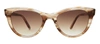 Garrett Leight Glco X Clare V. 2053-47-bio Chene Cat Eye Sunglasses In Brown
