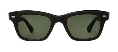 Garrett Leight Grove 2143-48-bk/g15 Square Sunglasses In Green