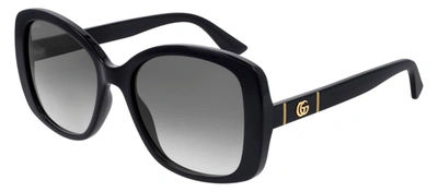 Gucci Gg0762s W 001 Butterfly Sunglasses In Grey