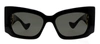 Gucci Gg1412s 001 Wrap Sunglasses In Grey