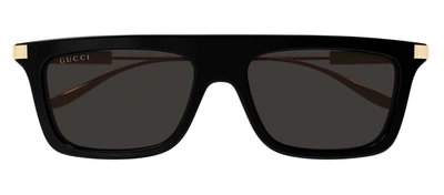 Gucci Gg1437s 001 Flattop Sunglasses In Grey