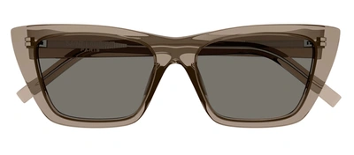 Saint Laurent Mica Sl 276 045 Cat Eye Sunglasses In Grey