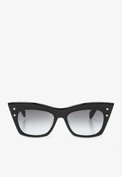 Balmain B-ii Cat-eye Sunglasses In Gray