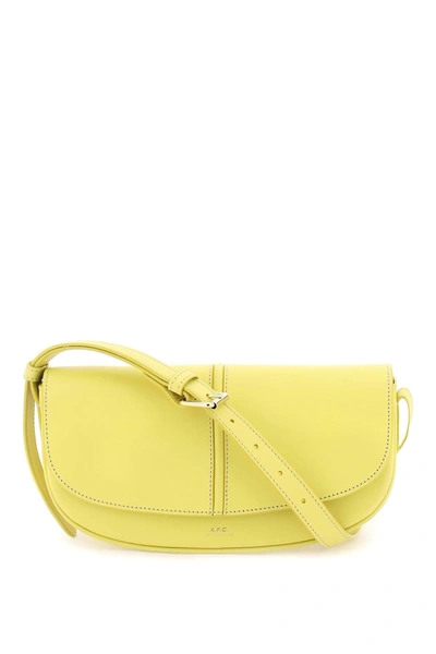 Apc A.p.c. Half-moon Betty Shoulder Bag In Yellow