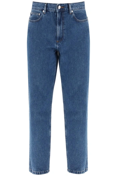 Apc Martin Straight Jeans In Blue