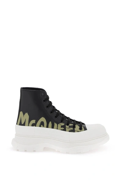 Alexander Mcqueen 'tread Slick Graffiti' Ankle Boots In Mixed Colours