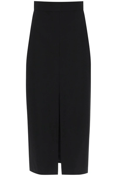 Alexander Mcqueen Light-wool Pencil Skirt Women In Black