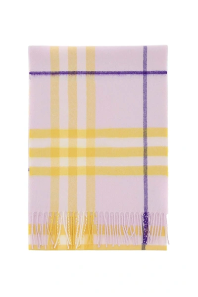 Burberry Check Cashmere Scarf Women In Multicolor