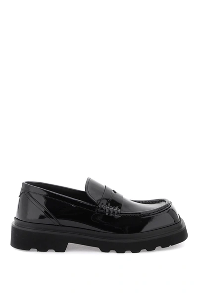 Dolce & Gabbana Leather Mocassins In Black