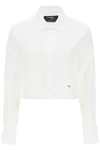 HOMME GIRLS HOMME GIRLS COTTON TWILL CROPPED SHIRT