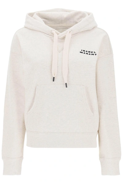 Isabel Marant Sylla Mélange Jersey Hoodie In Beige