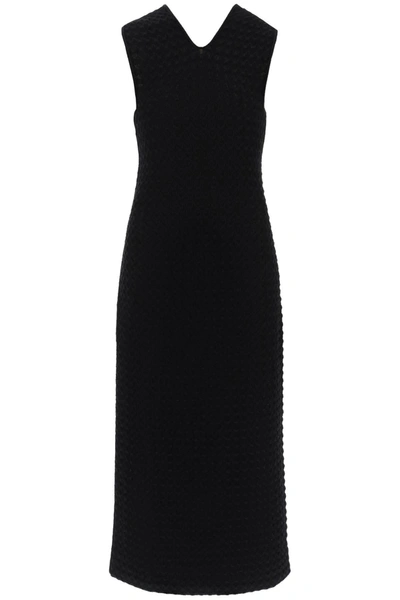 JIL SANDER JIL SANDER MIDI DRESS IN OPENWORK KNIT