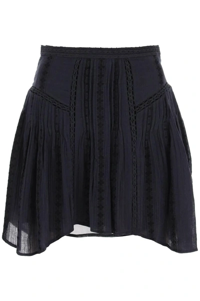 MARANT ETOILE ISABEL MARANT ETOILE JORENA MINI SKIRT WITH LACE INSERTS