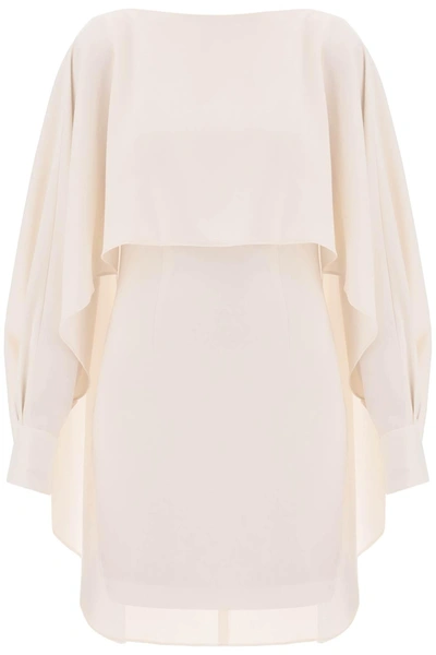 Roland Mouret Mini Cape Dress In Mixed Colours