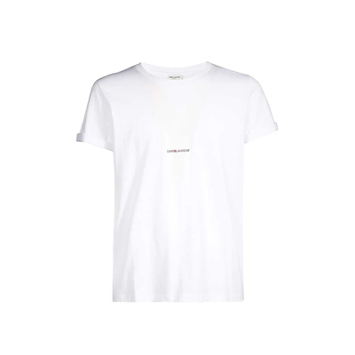 Saint Laurent Cotton T Shirt In White