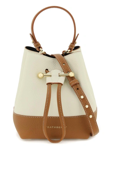 Strathberry Lana Osette Bicolor Leather Crossbody Bucket Bag In Multicolor