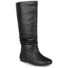 Journee Collection Women's Jayne Extra Wide Calf Slouchy Knee High Boots In Black