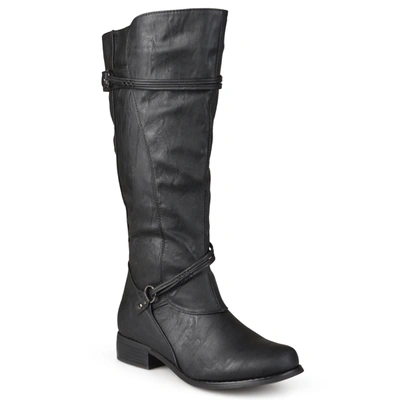 Journee Collection Collection Women's Extra Wide Calf Harley Boot In Black
