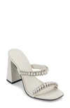 KARL LAGERFELD RAYAN RHINESTONE BLOCK HEEL SANDAL