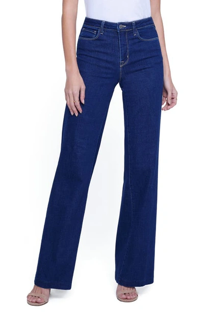 L Agence Clayton High Rise Wide Leg Jeans In Tustin In Multi