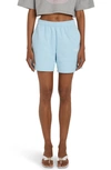 Versace 1978 Re-edition Logo Sweat Shorts In Pale Blue Bianco (light Blue)