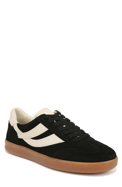 Vince Men's Oasis-m Suede And Leather Low-top Trainers In Black