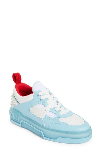 Christian Louboutin Men's Astroloubi Cl Colourblock Low-top Trainers In Blue