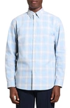 Theory Irving Fade Flannel Long Sleeve Shirt In Blue Multi