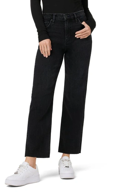 Hudson Remi Mid Rise Ankle Straight Jeans In Fade To Black