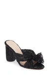 LOEFFLER RANDALL PENNY KNOTTED SEQUIN SANDAL