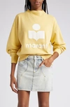 ISABEL MARANT ÉTOILE MOBY MOCK NECK LOGO GRAPHIC SWEATSHIRT